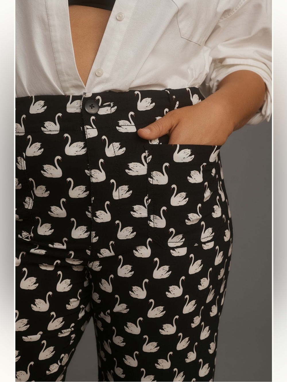 Anthropologie Maeve Colette High Rise Wide Leg Crop Pants in Magic Fabric - Picture 8 of 9